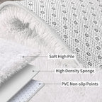 Soft Runner Rugs for Bedroom Hallways, 2x6 White Fluffy Shag Throw Area Rug Non Slip for Bedside Dorm, Long Shaggy Furry Carpet for Nursery Living Room