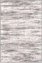 KOZYFLY Modern Abstract Small Area Rugs 2x3, Washable Kitchen Rug Non-Slip Soft Small Bathroom Rug, Grey/Light Beige/Brown Striped Entryway Rugs Abstract Print Faux Wool Doormat