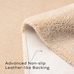 Ashler Faux Fur Rug, Upgraded Soft Faux Rabbit Fur, Beige Area Rugs, 2 x 6 Feet, Machine Washable Nursery Decor Throw Rugs for Bedroom, Kids Room, Living Room