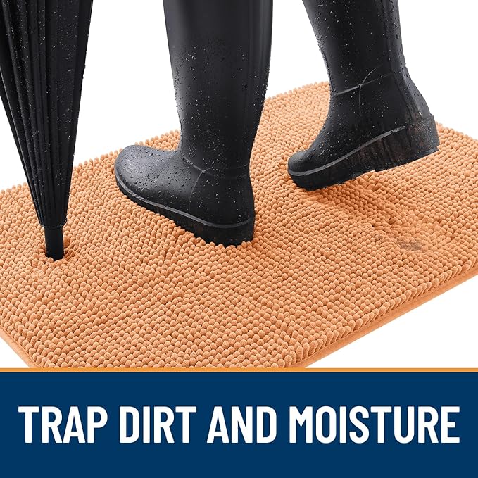 OLANLY Dog Door Mat for Muddy Paws 45x27, Super Absorbent Chenille Mud Mat
