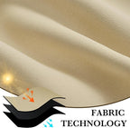 RYB HOME Bedroom Blackout Curtains 63 inches Long, 100% Blackout Thermal Insulated Noise Reducing Curtains for Living Room Nursury, 42 inches Wide by 63 inches Long, Biscotti Beige