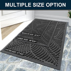 Colorxy Waterproof Front Doormat, Sturdy Natural Rubber Door Mat, 71x47