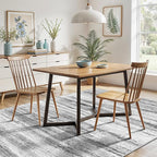 5x7 Area Rug for Living Room: Non-Slip Washable Rugs for Dining Room Bedroom Study Home Office - Easy-to-Clean Stain and Water Resistant Carpet - Soft Low-Pile Mat Grey
