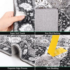 HEBE Hallway Runner Rug 2'x6', Washable Non Slip Kitchen Rug Runner