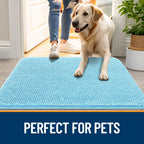 OLANLY Dog Door Mat for Muddy Paws 59x32, Super Absorbent Chenille Mud Mat