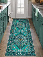 SERISSA 3x5 Washable Non Slip Boho Area Rug for Bedroom，Rust — 2' x 5' (Runner)
