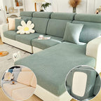 Couch Cushion Covers for Sofa Couch Covers Wear-Resistant Universal Sofa Cover Washable Stretch for Sectional Slipcovers (Texture-Green,Large Single Seat Cover)