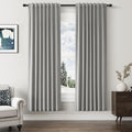 Guken 100% Blackout Linen Curtains 72 Inch Length 2 Panels Set for Living Room Bedroom Back Tab Thermal Insulated Black Out Linen Drapes Room Darkening Window Curtains,Dark Grey