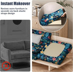 8Pcs Stretch Patio Cushion Covers, Outdoor Couch & Sofa Replacement Slipcovers for Patio Furniture Cushion Covers, Washable Reusable Furniture Protector