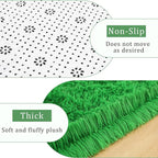 Amearea Premium Soft Fluffy Rug Modern Shag Carpet, Fuzzy Shaggy Rugs for Bedroom Living Room Teen Apartment Decor, Comfortable Indoor Furry Dorm Carpets, Green 5x7.5 Feet