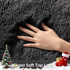 Ophanie Black Area Rug 5x7 Rugs for Living Room, Fluffy Furry Shaggy Fuzzy Area Rug, Carpets for Bedroom Shag Plush Soft Large, Kids Home Decor Aesthetic