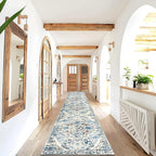 HEBE Hallway Runner Rug 2'x10' Washable Vintage Distressed Area Rugs Non Slip Laundry Rug Runner Boho Floor Carpet Runners for Hallways Entryway Laundry Room Kitchen Bathroom