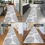 HEBE Hallway Runner Rug 2'8''x14' Washable Vintage Distressed Area Rugs Non Slip Laundry Rug Runner Boho Floor Carpet Runners for Hallways Entryway Laundry Room Kitchen Bathroom
