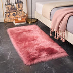 EasyJoy Ultra Soft Fluffy Shaggy Area Rug, 2 x 4 ft Rectangle, Blush Pink