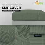 Easy-Going Stretch Cushion Cover Sofa Cushion Furniture Protector Sofa Seat Sofa slipcover Sofa Cover Soft Flexibility with Elastic Bottom(Oversized Sofa Cushion, Greyish Green)