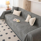 HANDONTIME Washable Couch Covers for Sofa Boho Couch Covers for 3 Cushion Sofa Pet Friendly Grey Chenille Jacquard Couch Protector for Dogs Plant Branch Sectional Cover Sofa Slipcovers, 71" X 150"
