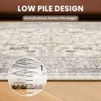 zesthome 2x6 Runner Rug Non Slip,Washable Hallway Runner Rug,Beige