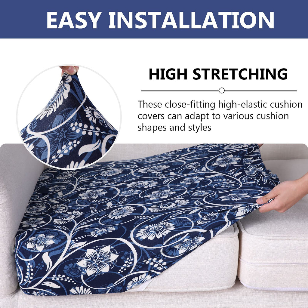 hyha Printed Couch Cushion Covers, Sofa Covers Washable for 3 Cushion Couch