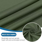 hyha Milk Silk Couch Cushion Covers, Soft Magic Sofa Covers Washable for 3 Cushion Couch, Stretch Sectional Outdoor Cushion Covers for Patio Furniture with Elastic Bottom(3 Packs, Bronze Green)