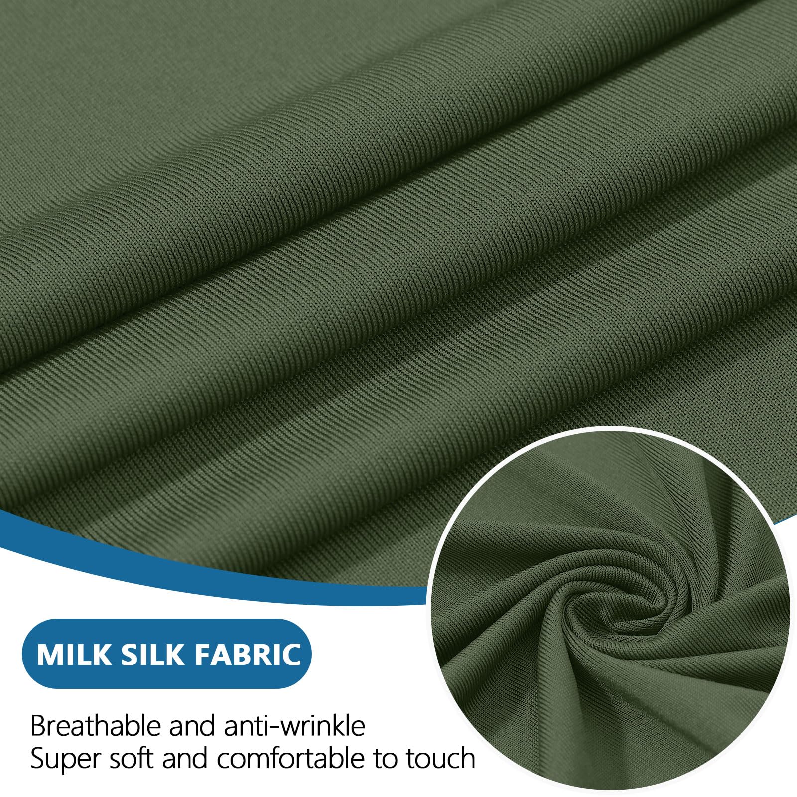 hyha Milk Silk Couch Cushion Covers, Sofa Covers for 3 Cushion Couch
