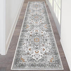 HEBE Hallway Runner Rug 2'x8' Washable Vintage Distressed Area Rugs Non Slip Laundry Rug Runner Boho Floor Carpet Runners for Hallways Entryway Laundry Room Kitchen Bathroom