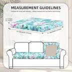 8Pcs Stretch Patio Cushion Covers,Outdoor Couch Covers Replacement,Outdoor Couch & Sofa Slipcovers,for Patio Furniture Cushion Covers,Washable Reusable urniture Protector(Hummingbird,8PCS)