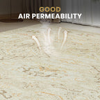 8x10 Washable Area Rugs for Living Room,Bedroom,Dining Room - Retro Beige