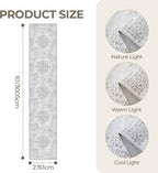2x10 Runner Rug, Long Hallway Rugs for Dining Room, Living Room, Bedroom, Machine Washable Kitchen Carpet Runner with Rubber Backing, Soft Low Pile Indoor Rug(2'x10', Light Grey/White)