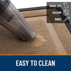 OLANLY Front Door Mat Indoor Outdoor Entrance, Waterproof All-Season, All-Weather Doormat, Sturdy Natural Rubber, Fade Resistant, Low Profile, Easy Clean Patio Porch Entryway Mat, 47x32, Light Brown