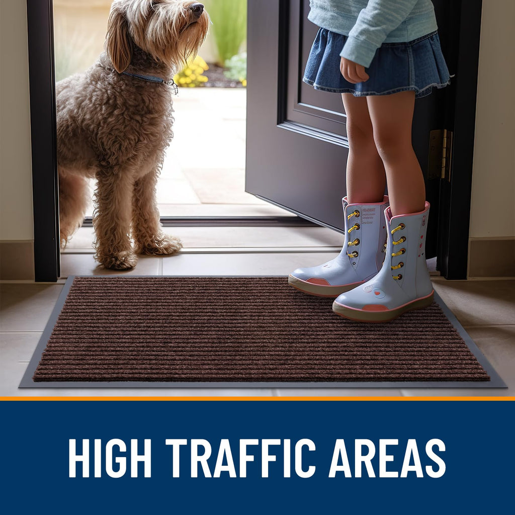 OLANLY Front Door Mat 47x34, Waterproof Heavy-Duty Indoor Outdoor Doormat