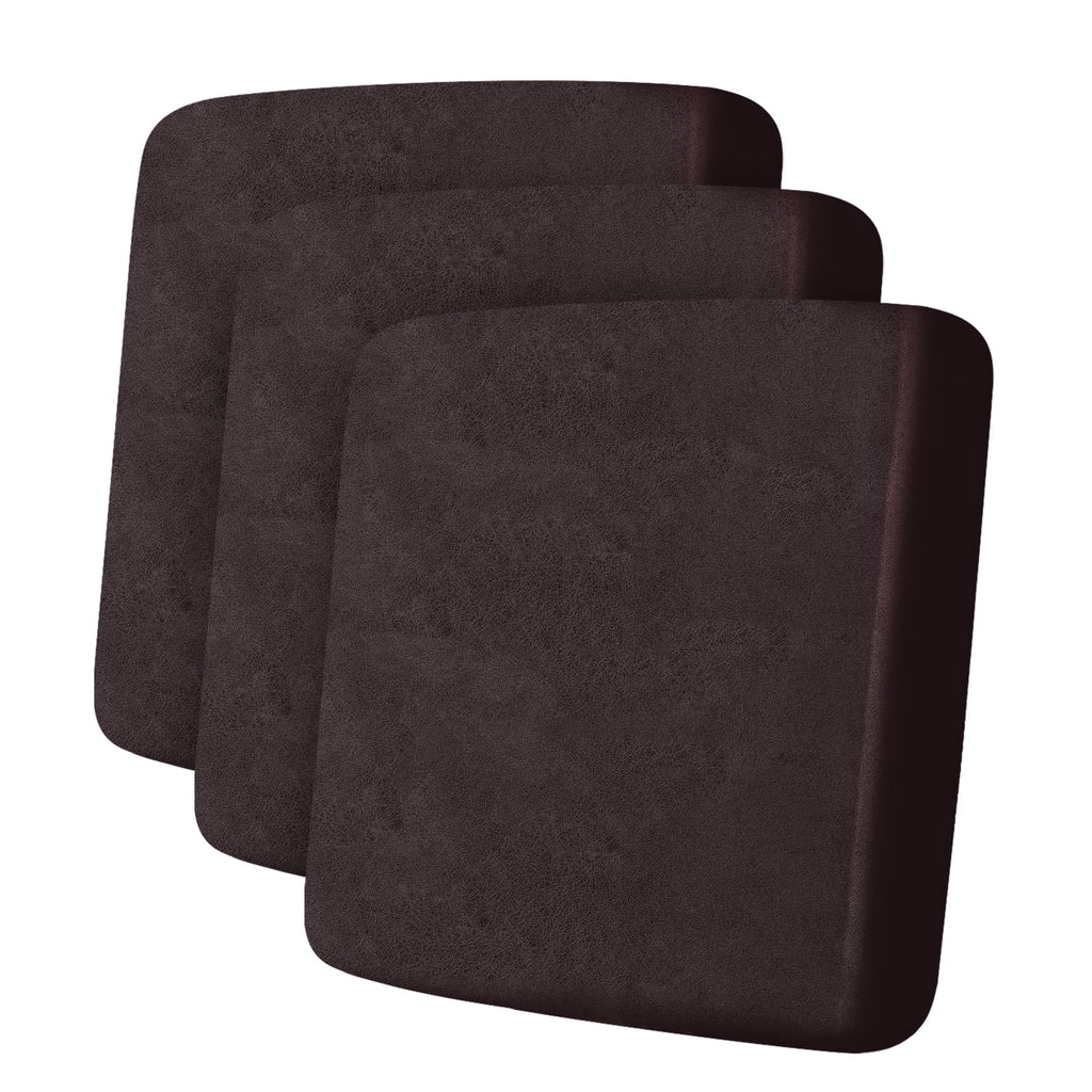 ANARACHON Leather Look Couch Cushion Covers Sofa Seat Slipcovers Sets Couches Furniture Protector for Sectional Armchair Loveseat Pets Kids Stretch Spandex Fabric (3 Cushion Sofa, Chocolate)