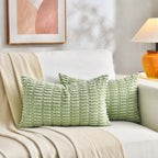 Fancy Homi 4 Packs Decorative Throw Pillow Covers for Living Room Couch Bed, Modern Farmhouse Boho Home Décor Accent Cushion Case, 20" x 12", Yellow Green Series