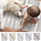 Lansny Modern Abstract Entryway Rug Indoor 2x3 Neutral Washable Non-Slip Soft Small Area Rug Light Beige and Grey Kitchen Mat Thin Print Faux Wool Floor Carpet for Entrance Bedroom
