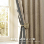 RYB HOME Burlap 100% Blackout Linen Curtains 78 Inch Long for Bedroom