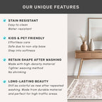 2x4 Boho Runner Rug, Neutral Farmhouse Entryway Rugs, Small Throw Runners for Hallway Bedroom Kitchen, Vintage Floral Design & Non-Slip Low-Pile Washable Stain Resistant Beige Latte