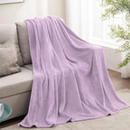 BEDELITE Fleece Blanket Lilac Throw Blankets for Couch & Bed, 300GSM Luxury Plush Cozy Fuzzy Blanket 50" x 60", Super Soft Warm Lightweight Throw Blanket for Travel Camping