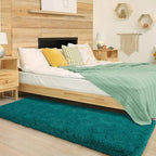 Chicrug Soft Runner Rug for Bedroom Living Room Plush Fluffy Rug 2x6 Feet, Shag Furry Runner Rug Carpet Non Shedding for Nursery Children Kids Girls Room Home Decorative, Teal
