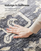 AMADA HOMEFURNISHING 2x5 Washable Runner Rug, Low-Profile Kitchen Rugs with Non-Slip Backing & Durable Edge Binding, Vintage Entryway Runner Rug for Bedroom & Hallway