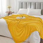 BEDELITE Fleece Blanket King Size Blankets for Bed, Luxury Plush Cozy Fuzzy Blanket 108x90 inches, Super Soft Warm Lightweight Throw Blanket All Seasons Suitable, Yellow
