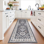 HEBE Boho Kitchen Mats for Floor 24''x72'', Non Slip Washable Runner Rug
