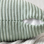 MIULEE Greyish Green Decorative Euro Sham Pillow Covers 24x24 Inch for Bed Couch Sofa Spring Decor Pack of 2 Boho Farmhouse Throw Pillows Soft Cross Corduroy Patchwork Textured Cushion Cases