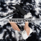 Pionblank Fluffy Runner Rugs for Bedroom 2x6, Black White