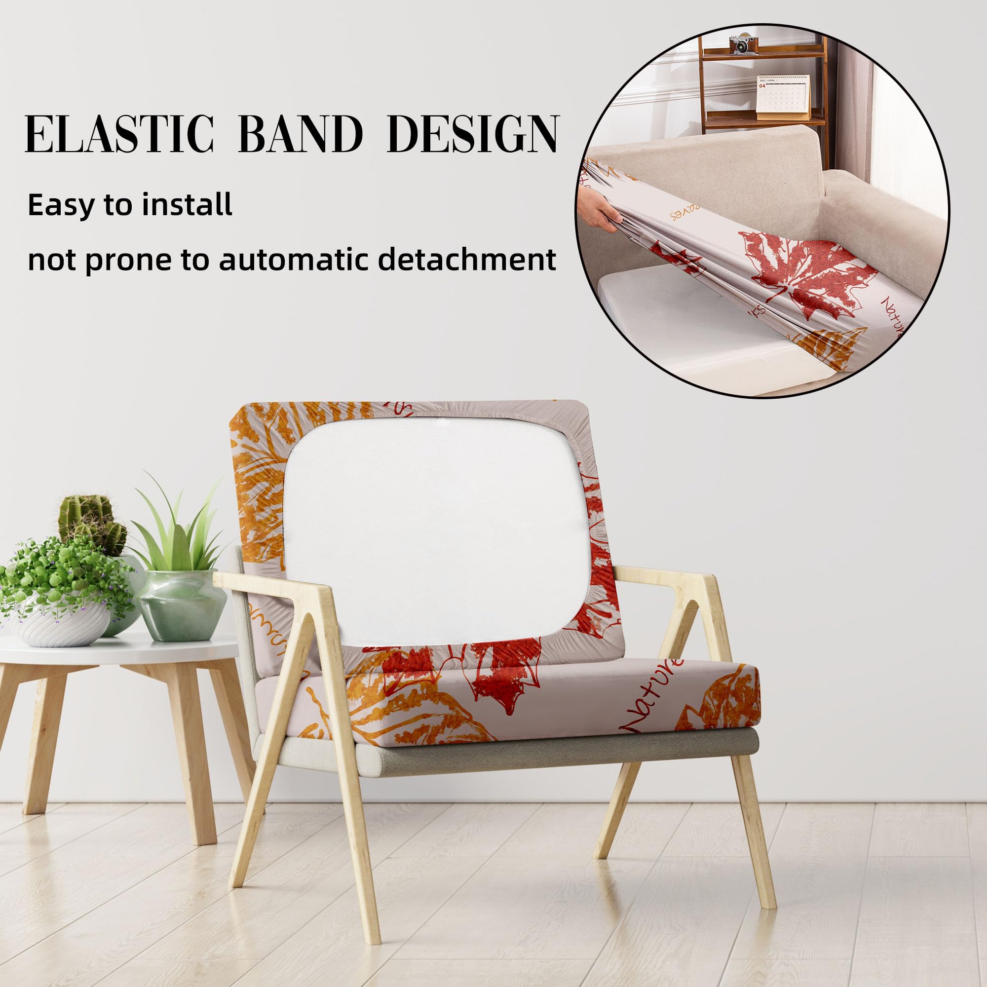 DREAHOTEXTIL 8Pcs Outdoor Cushion Covers, Elastic Patio Cushion Covers