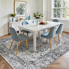 Lofus 5x7 Area Rugs for Living Room, Washable Area Rug, Rugs for Bedroom, Kitchen, Vintage Boho Carpet, Soft Non-Slip, Low Pile Large Area Rug for Office Dining Room, Vintage Dark Grey