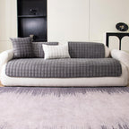 MDSASFD Velvet Couch Cover, Washable Sectional Sofa Cover, Anti Slip Sofa Slipcovers for 3 Cushion Couch Sofa L Shaped Recliner, Furniture Protector Covers for Pets Kids(Dark Grey, Only 1 PCS)