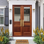 Barnyard Designs Doormat Welcome Mat for Outdoors, Large Front Door Entrance Mat, Brown (Welcome to Our Home, 30x17)