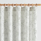 jinchan Floral Curtains 90 Inch Length Charcoal Grey Flower Linen Farmhouse Curtain for Living Room French Country Vintage Curtain Rod Pocket Curtains Set 2 Panels Gray Floral Printed