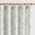 jinchan Grey Floral Linen Curtains 96 Inch Farmhouse Rod Pocket 2 Panels