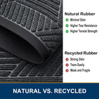 Smiry Front Door Mat Outside Entrance, Low Profile Rubber Doormat, 59x23