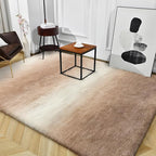 TWINNIS Super Soft Shaggy Rugs Fluffy Carpets, 5x8 Feet, Indoor Modern Plush Area Rugs for Living Room Bedroom Kids Room Nursery Home Decor, Upgrade Anti-Skid Rectangular Fuzzy Rug, Tan White
